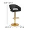 Flash Furniture Black Vinyl Adjustable Height Barstool CH-122070-BK-G-GG - alternate 2